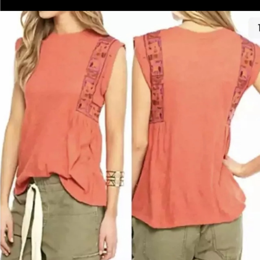 NWT free people embroidered tank top size XS